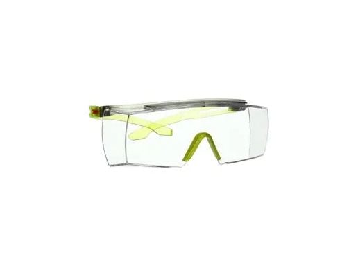 3M SecureFit 3700, Skyddsglasögon, Monteringsarbete, Bygg/renovering, Kemiarbete, Alla, Lime, Transparent, Polykarbonat