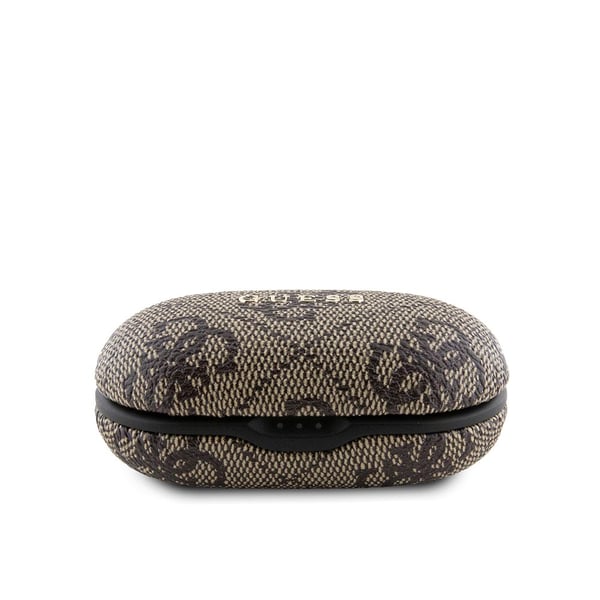 TWS Guess 4G Metalliset Bluetooth-kuulokkeet ENC-telakointiasemalla - ruskea