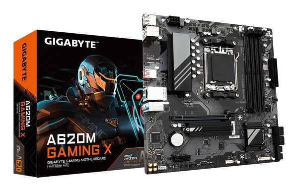 GIGABYTE A620M GAMING X -emolevy, A620, AM5, micro ATX, DDR5