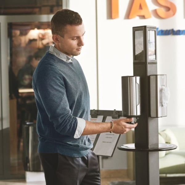 Topskilt Ad-a-Glance® til Tork gulvstander