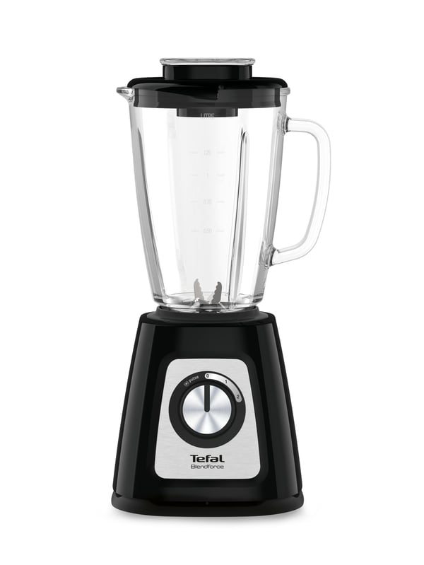 Tefal BlendForce II BL4388, Bänkmixer, 1,25 l, Pulsfunktion, Iskrossning, 800 W, Svart, Borstat stål