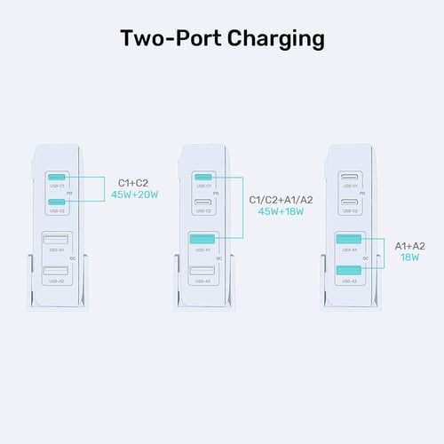 UNITEK P1228AWH01-EU, Innendørs, AC, 20 V, Svart, Hvit