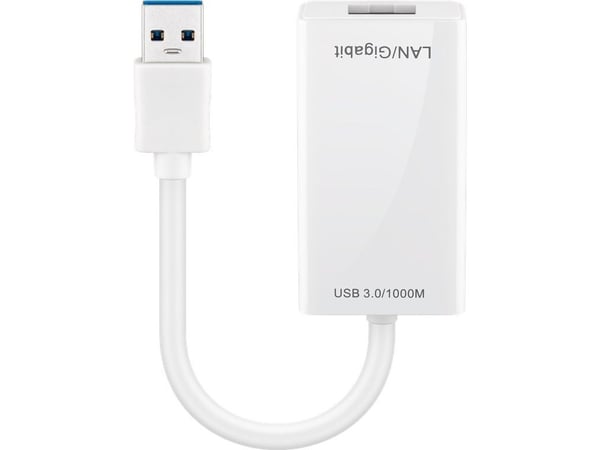 Goobay 95442, USB Type-A, RJ-45, Hankoppling, Vit, Windows 10, Windows 2000, Windows 7, Windows 8, Windows Vista, Windows XP, 1 styck