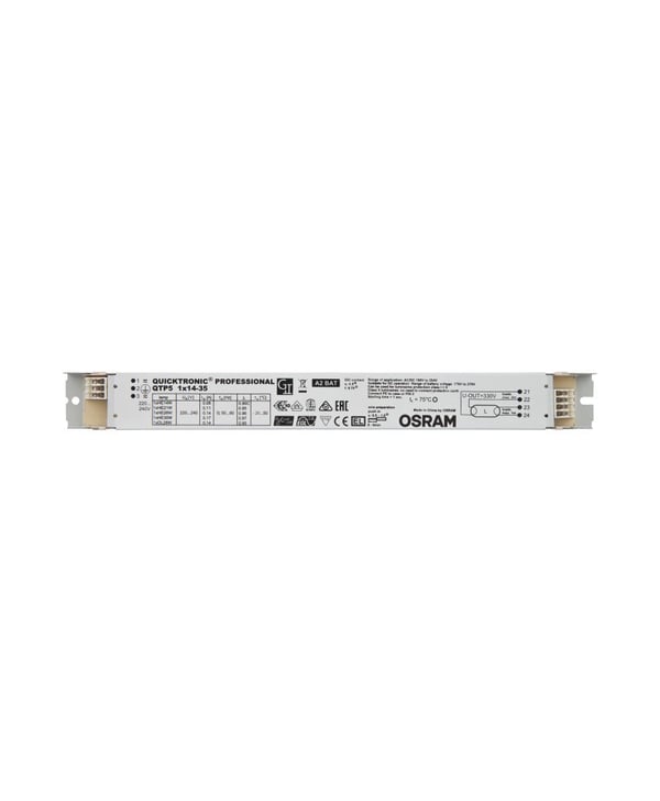 Osram QTP5 1X14...35, 100000 t, -20 - 50 °C, 198 - 264 V, 50/60 Hz, 24 A, 30 mm