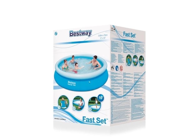Bestway Fast Set 57273, 5377 L, Oppustelig pool, Blå, 12,3 kg