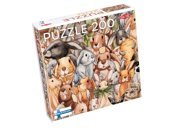 Tactic Puzzle Lovers Bunnies 200 stk puslespill, 200 stk, Dyr