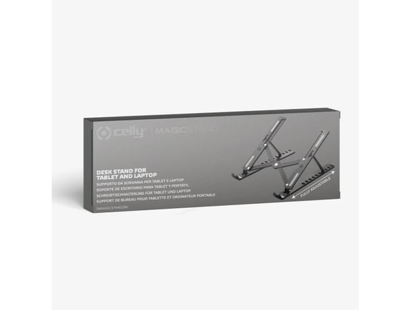 Celly MagicStand - Ställ för bärbar dator/surfplatta - portable - på bord - upp till 15,6" - svart