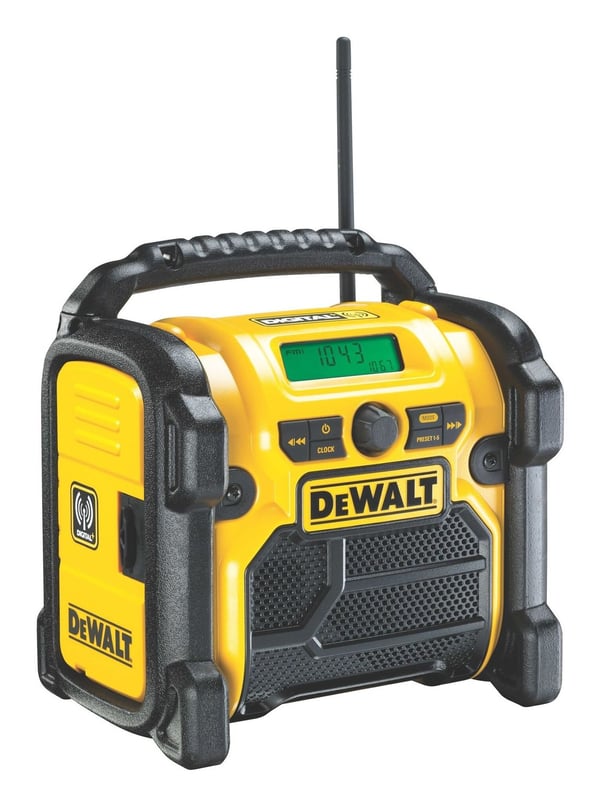 DeWalt DCR020-QW työmaaradio DAB+ FM, musta/keltainen
