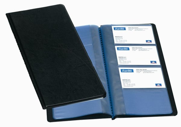 Visitkortsmapp Bantex svart - för 96 visitkort