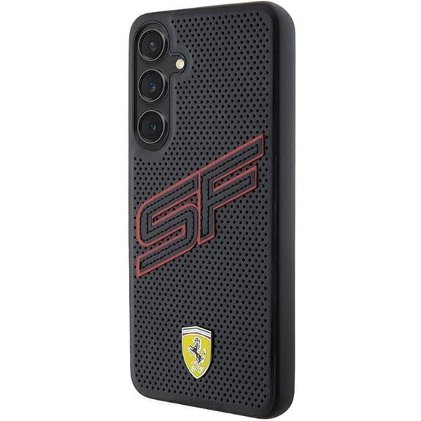 Samsung Galaxy S24+ Ferrari-deksel Big SF Perforated (FEHCS24MPINK) svart farge