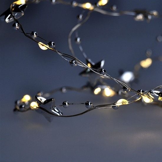 Solight Solight joulutähti glitter, kulta, metalli, 14x LED, 2x AA