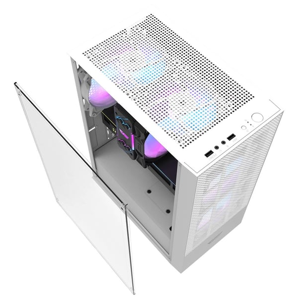 darkFlash A290, Tower, PC, Vit, ATX, ITX, Mini-ATX, SPCC, Härdat glas, 16 cm