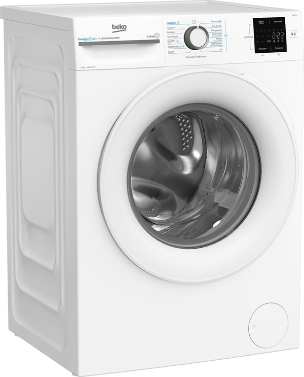 Beko b300 BM3WFU39413W, Edestä täytettävä, 9 kg, B, 75 dB, 1400 RPM, A