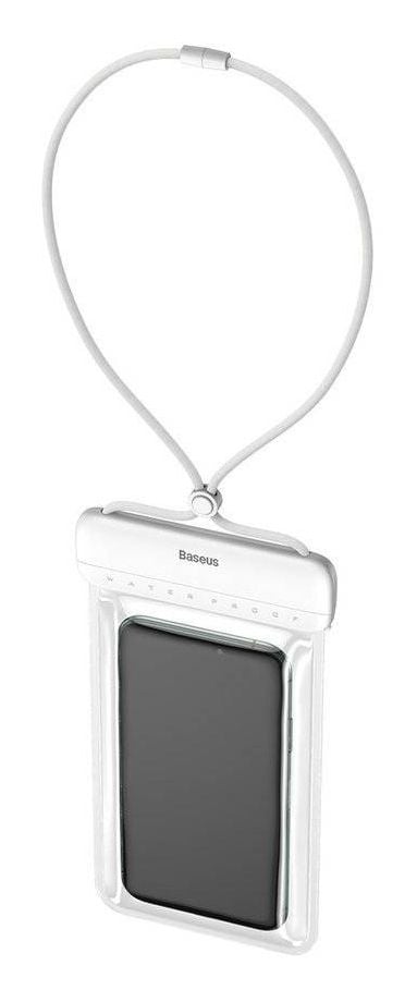 Baseus Let's Go Slip - Beskyttende vanntett eske for mobiltelefon - PVC, silikon, akrylonitril-butadien-styren (ABS) - hvit - up to 7.2"
