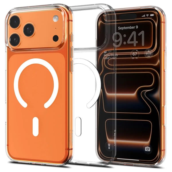 Spigen Liquid Crystal (MagFit), Mobilskal, Apple, iPhone 17 Pro Max, 17,5 cm (6.9"), Transparent, Vit