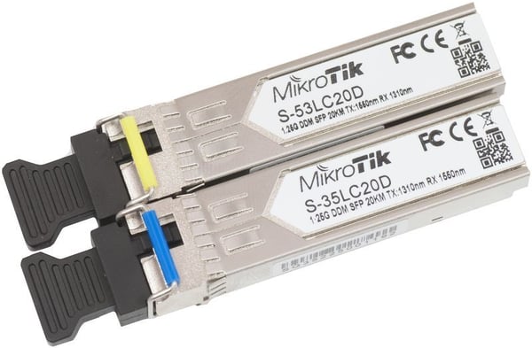 MikroTik S-3553LC20D - Kit - SFP-sändar/mottagarmodul (mini-GBIC) - LC enkelläge - upp till 20 km