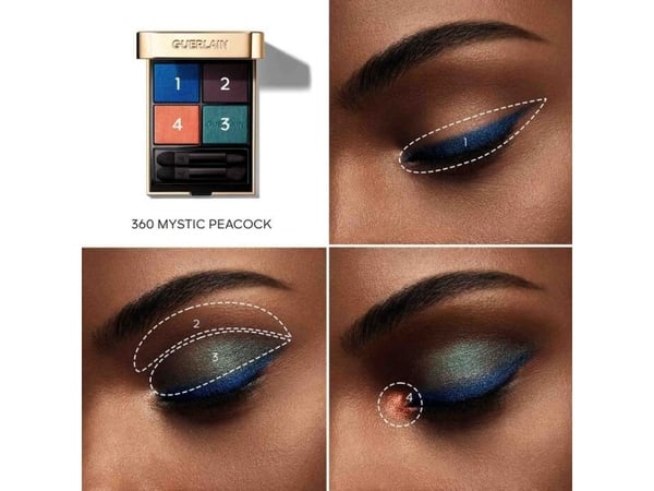 GUERLAIN OMBRES G EYESHADOWS PALETTE Mystic Peacock 360 4x1,5g