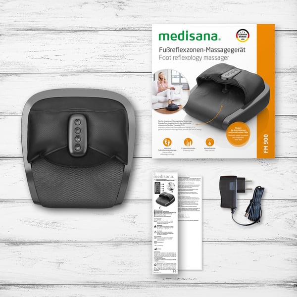Medisana FM 900 jalkahierontalaite 30 W puristushieronta, musta/harmaa