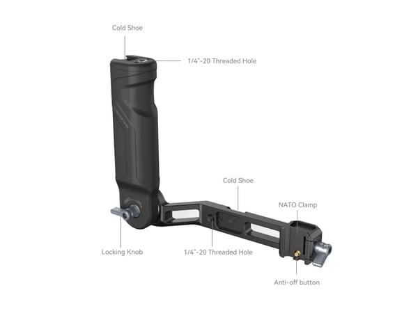 SmallRig 4197B, Kahvaosa, DJI, Alumiiniseos, Muovi, musta, 1/4"-20, RS 3 Mini