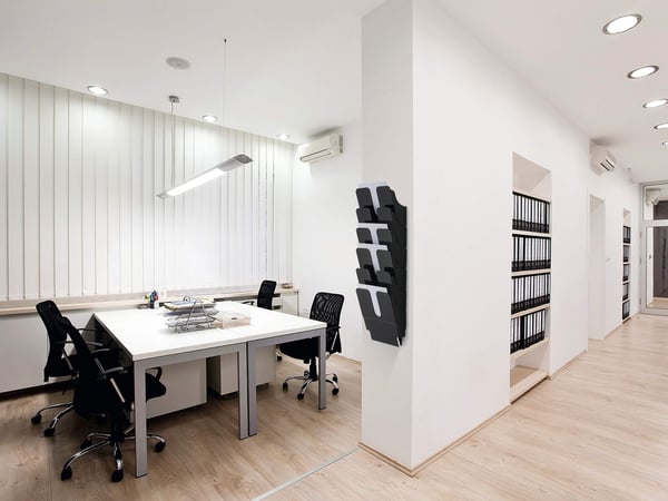DURABLE FLEXIPLUS - Bokhållare - väggmonterbar - 6 utrymmen - för A4 - svart