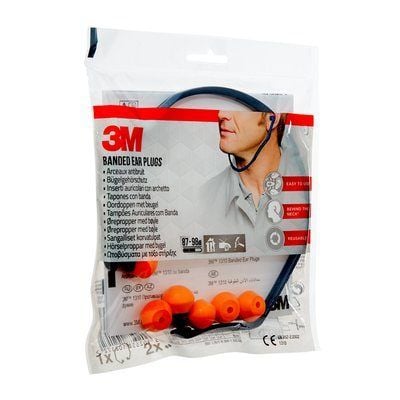 3M 1310C1, Uudelleen käytettävä korvatulppa, Sininen, Keltainen, 26 dB, 87 dB, Muovipussi