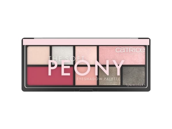 CATRICE The Soft Peony øyenskyggepalett, Pulver, Flerfarget, The Soft Peony, 8 farger, Matt, Glitter, 9 g