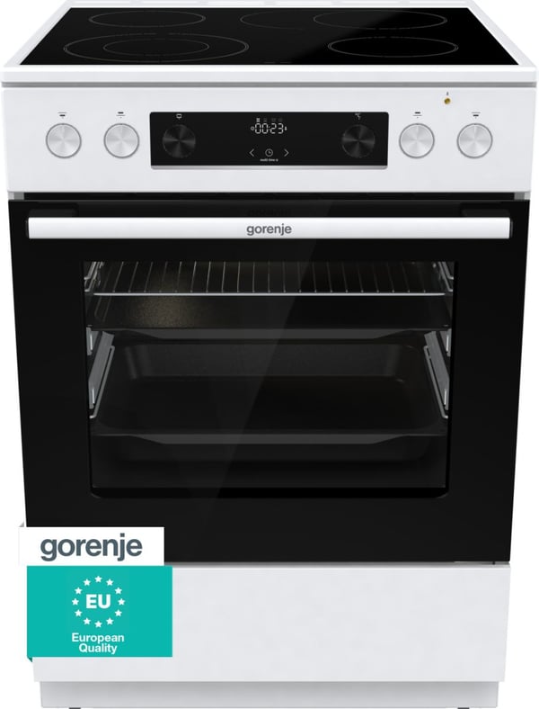 Gorenje GECS6C70WPA komfyr 71 l frittstående glasskeramisk koketopp, hvit