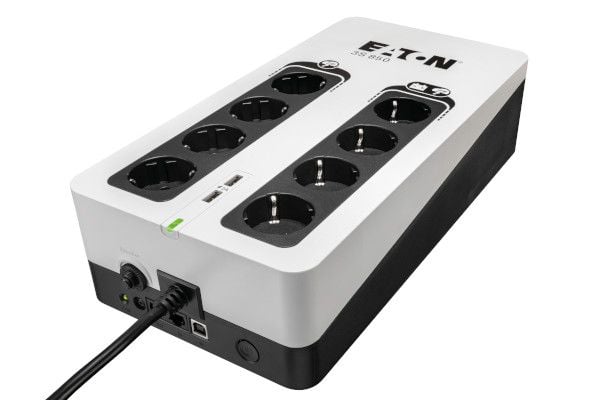 Eaton 3S 850 - UPS - AC 220-240 V - 510 watt - 850 VA - enkeltfase - USB - utgangskontakter: 8