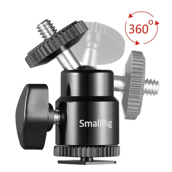 SmallRig 2059, Kylmäkenkäkiinnike, Sort, Alumiini, 1/4", Canon Nikon Olympus Pentax Panasonnic Fujifilm Kodak, 2 kpl