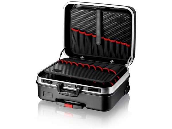 Knipex BIG Basic Move, Verktøy boks, Akrylonitril-butadien-styren (ABS), Aluminium, Sort, 33 l, 20 kg, Kombinasjonslås