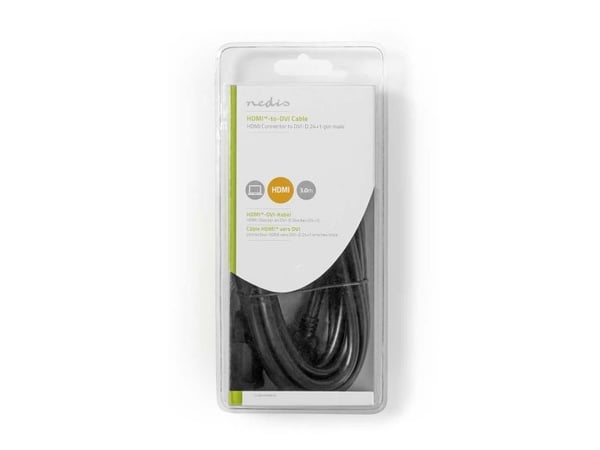 Nedis CCGB34800BK30, HDMI, DVI-D 24+1, 3 m, Sort