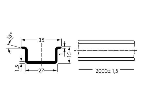 Wago 210-114, 1,32 kg, 2000 mm, 35 mm, 15 mm