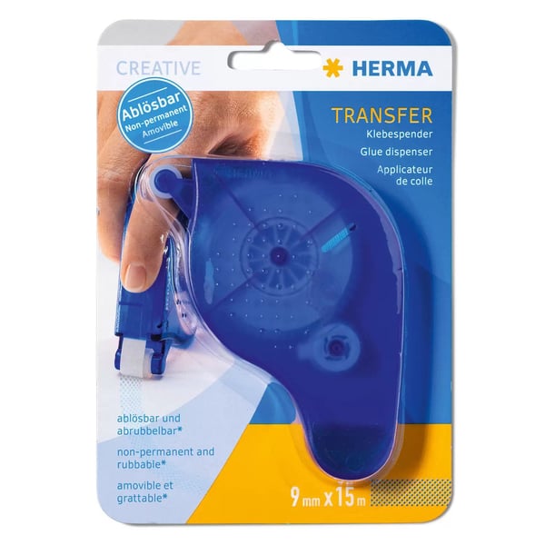 HERMA - Dispenser - håndholdt - gjennomsiktig blå