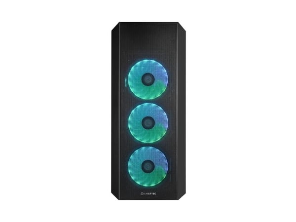 Chieftec SCORPION 4 - Tower - ATX - genomskinlig sidopanel (härdat glas) - ingen strömförsörjning (ATX) - svart - USB/ljud