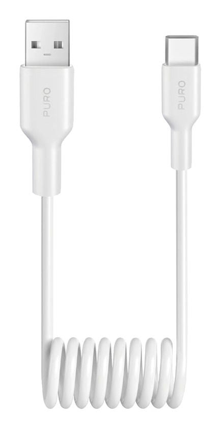 PURO PUCAC10WSPWHI, 1 m, USB A, USB C, USB 2.0, Hvit