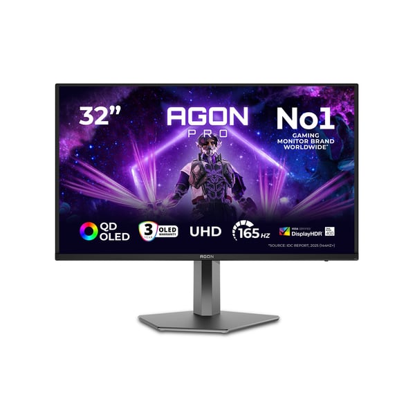 AOC AGON PRO AG326UD spillskjerm, 31,5", 4K, 165 Hz, QD-OLED