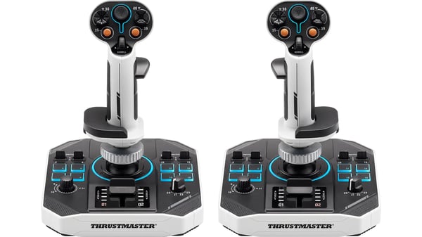 Thrustmaster Sol-R 2 HOSAS Space Sim Duo joystick, kablet USB-C, PC, svart/hvit