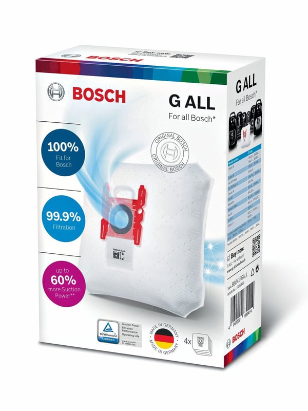 Bosch PowerProtect G ALL støvsugerposer - 4-pakning