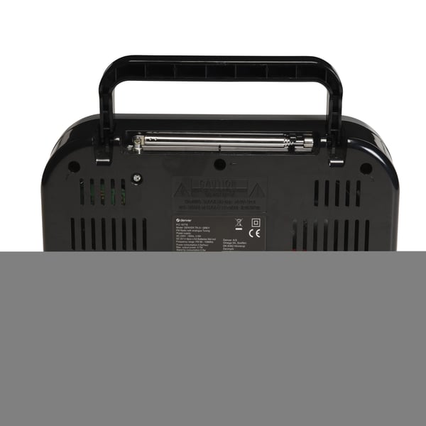 Denver TR-51 FM-radio med analog tuning, svart