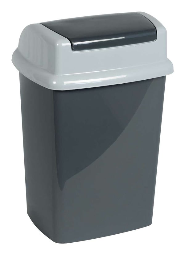 MAUL 9522487, 24 l, Rektangulär, Plast, Polypropylen (PP), Mörkgrå, Vit, Manuell, Plast