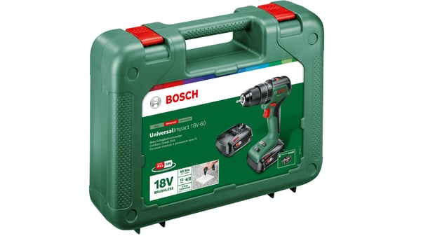 Bosch AKKUSLAGBOREMASKINE UNIV 18V-60 2X2,0AH