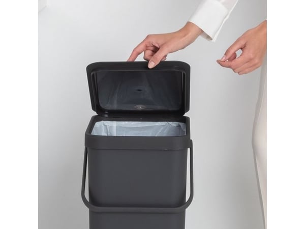 Brabantia SORT & GO RECYCLE BIN, 40 L, Suorakulmainen, Harmaa, 267 mm, 341 mm, 620 mm