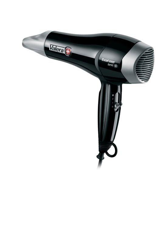 Valera Excel 2000 Ionic hiustenkuivaaja 2000 W, musta/hopea