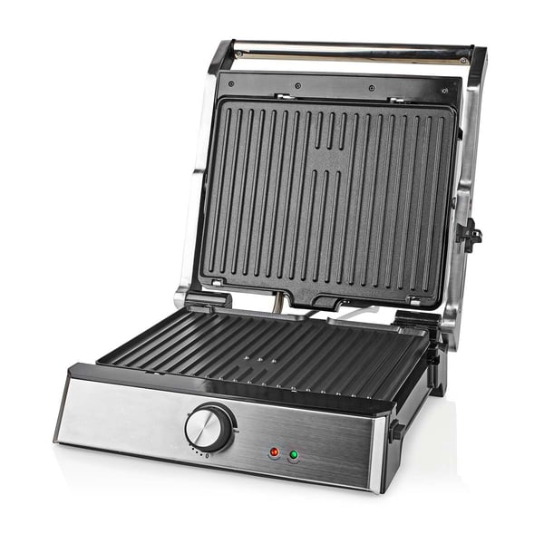 Nedis KAGR151FSR, Sort, Sølv, Plast, Rustfritt stål, firkant, Rotasjon, Griddle, 290 x 230 mm