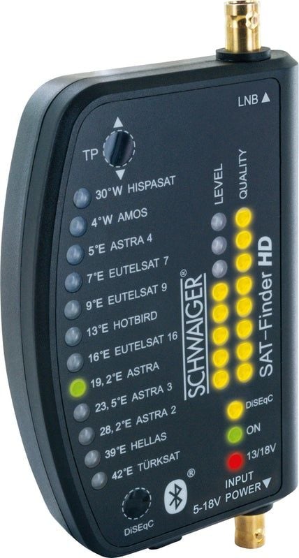 Schwaiger SF9003BTAKKU, 950 - 2150 MHz, 1 styck, Plast, Svart, 2 x BNC, 5 - 18 V