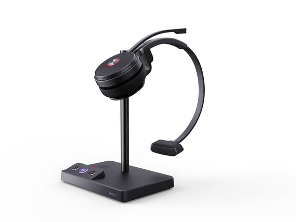 Yealink WH62 Mono Teams DECT-hodesett med øreputer, sort