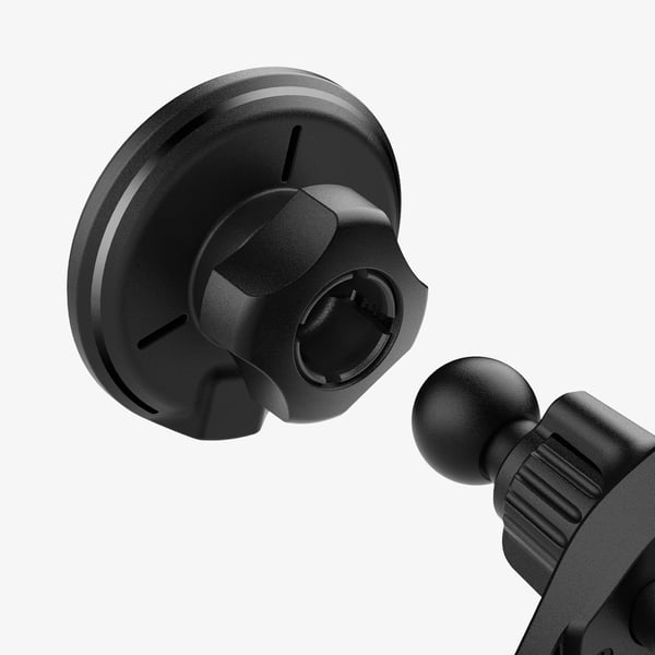 Spigen EV15MAQ Essential MagSafe-autoteline tuuletusritilään Qi2 15W, musta