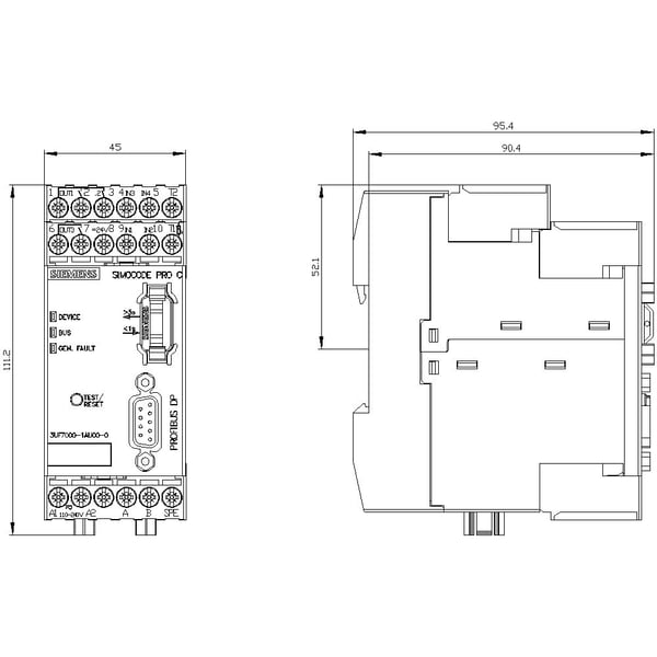 Siemens 3UF70001AU000 3UF7000-1AU00-0 Moottorinohjauslaite - laite