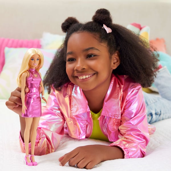 Barbie Fashionista Doll Pink Dress Heart Cutout