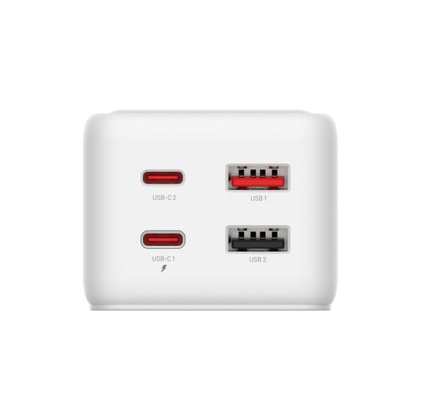 Fast lader FAST GaN III ladelist - 2xUSB-C/2xUSB, 1,5m, PD 65W, hvit - Sikkerhet garantert. Enkle avdrag. Gratis frakt fra PLN 170.